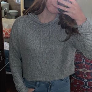 Charlotte Russe grey cropped sweatshirt